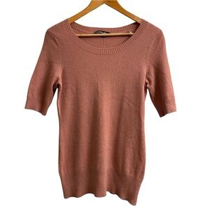 Christopher Fischer 100% Cashmere Pink Short Sleeve Sweater Medium